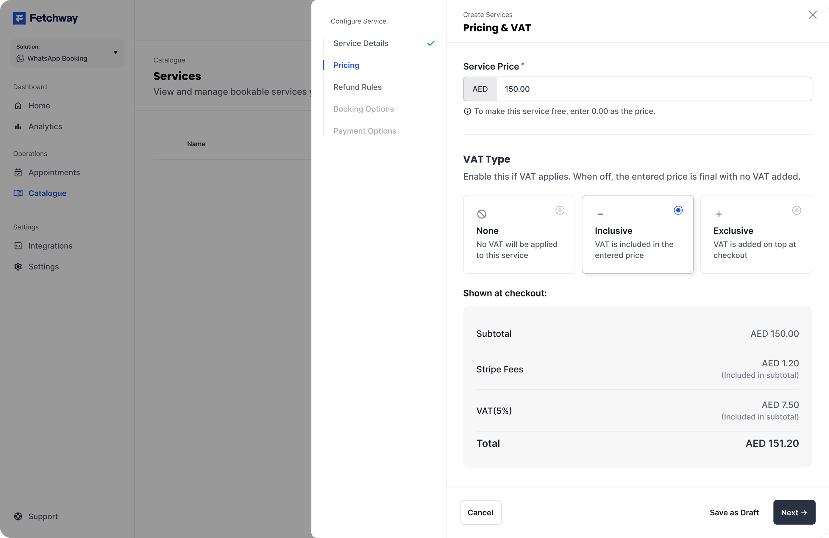 Create catalogue item